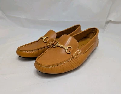 Mocasines de conducción Mercanti Fiorentini de cuero tostado para mujer 8B Brasil MF-3170 Foto 1 de 4