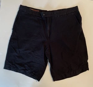 Perry Ellis Men’s Black Flat FrontLinen Shorts 36 - Picture 1 of 3