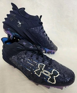 New Under Armour Blur 2 MC Mens Size 9 US Blue Football Cleats 3027978-401 UA - Picture 1 of 9