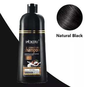 Champú negro oscurecimiento 500 ml color natural para teñir el cabello Black Hair Dye color para el cabello - Imagen 1 de 10