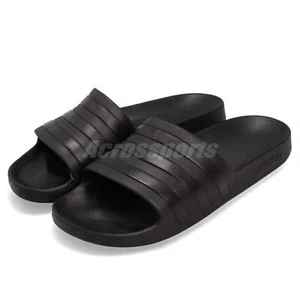 adidas Adilette Aqua Triple Black Men Unisex Slip On Sandals Slippers F35550 - Picture 1 of 8