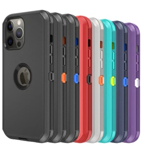 Funda protectora resistente a prueba de golpes para teléfono blindado resistente a prueba de golpes para iPhone 13 12 11 Pro Max XR XS MAX - Imagen 1 de 20