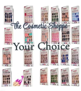 KISS The Collection Medium Length Glue-On Nails Many to Choose From All NEW! - Picture 1 of 74