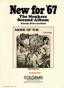 1967 The Monkees "More Of The Monkees" Album Release Industry Promo Ad Print - Picture 1 of 1