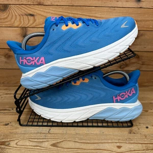 Scarpe da ginnastica Hoka One One da donna taglia UK 7,5 Arahi 6 blu rosa scarpe da corsa su strada - Foto 1 di 13
