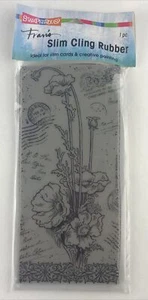 Stampendous Cling Rubber Stamp Slim POPPY POST Crafts Cards Floral New - Picture 1 of 10