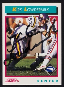 Kirk Lowdermilk Signed 1992 Score Card #462 - Minnesota Vikings Auto - Picture 1 of 2