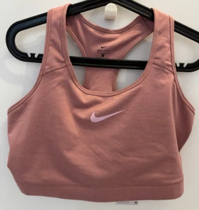 Nike Swoosh Sports Bra Womens Sz 2XL Mauve Dri Fit Racerback Medium Support NWT - Picture 1 of 5