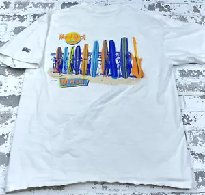 Vintage Hard Rock Cafe Shirt Men Large White Heavy Tee Y2K Skater Maui Surf USA* - Picture 1 of 14