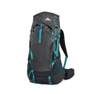 High Sierra Pathway 2.0 60 L Black & Aqua Trail Hiking Backpack NEW RARE - Picture 1 of 8