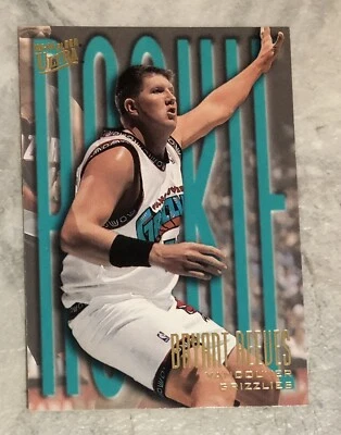 1995-96 Fleer Ultra Bryant Reeves Vancouver Grizzlies Basketball Rookie Card NM - Image 1 of 4