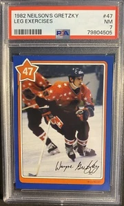 1982 Neilson's WAYNE GRETZKY Leg Exercises #47 PSA 7 - Picture 1 of 2