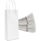 50 Pack Kraft Wine Bottle Gift Bags with Handles for Wedding Birthday Parties