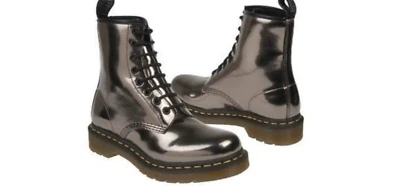 Botas de cuero metálico Dr. Doc Martens 1460 Pascal estaño US6 UK4 Koram Flash Foto 1 de 4