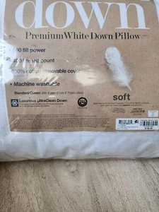 Charter Club Premium White Down Soft Density Standard/Queen Pillow New - Picture 1 of 4