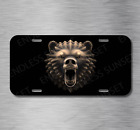 Bear Dimensional Head Viking Nordic Hunter Clan License Plate Front Auto Tag