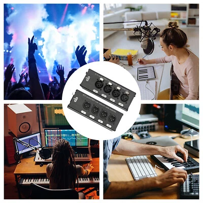 2PCS Network Extenders Sub Snake Box 4-Channel XLR Extender Audio Transmission - Image 1 of 4