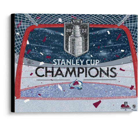 Colorado Avalanche Stretch 20x24 2022 SC Finals Champs Giclee Maz Adams Cover