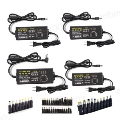 Adjustable AC To DC 12V Power Supply Adapter 15V 18V 3V 9v-12V 24V Volt charger - Image 1 of 4