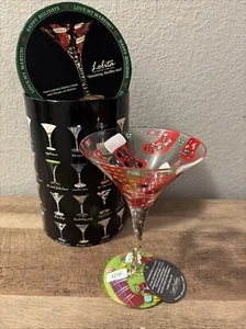 LOLITA Martini Glas handbemalt "Strumpffüller-Tini" Feiertage Weihnachten  - Bild 1 von 8