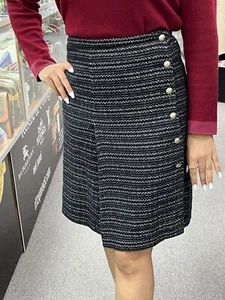 CHANEL Black White TWEED SKIRT - Picture 1 of 4