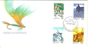 FDC 1979 Fishing In Australia APO Cover Set of 4 FDI 24h October 1979 Toowoomba - Picture 1 of 1