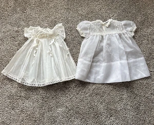 Carol Joy Creation & An Untagged Christening Slip Dress-tears - Picture 1 of 15