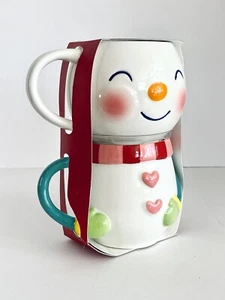 Hallmark Apilable Muñeco de Nieve Tazas Navidad 2021 Dulce Década Tazas de Té Vacaciones NUEVO - Imagen 1 de 11