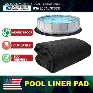 Above Ground Pool Liner Pad, Round, Pre-Cut Heavy Duty Outdoor Pool Pad - Picture 1 of 20