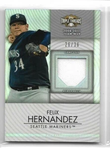 Felix Hernandez 2012 Triple Threads, game-used #d 26/36 SP SEATTLE MARINERS - Picture 1 of 1