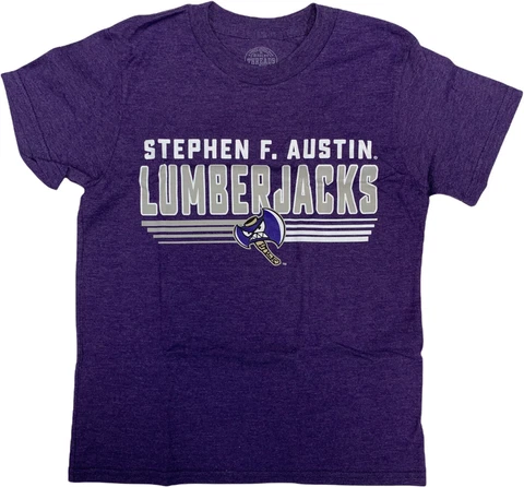 Stephen F Austin Lumberjacks Boys T-Shirt Small 6/7 Purple Cover
