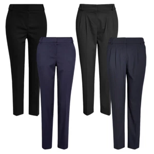 Ladies N@@t SLIM & TAPERED Tailored Trousers Black Navy Sizes 6 - 26 - Picture 1 of 4