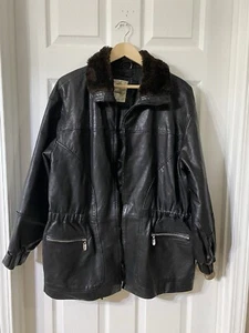 avanti Vintage Leather Jacket Men’s Size Large Excellent Condition Long Jacket - Picture 1 of 9