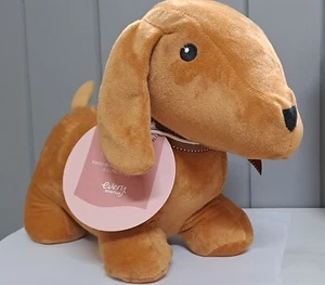 Sausage Dog Doggie Doorstop Dachshund 1kg Tan With Brown Collar *Some Marks* - Picture 1 of 4