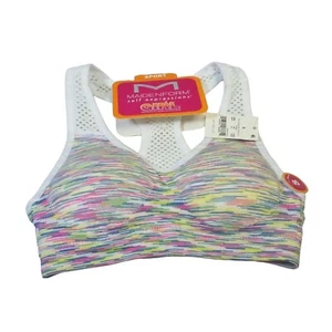 Maidenforms Self Expressions Racerback Sports Bra Girls Sz S Rainbow Spacedye - Picture 1 of 4