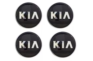 4 x Set of Kia Black Glossy Wheel Center Hub Caps 59 mm - Picture 1 of 1