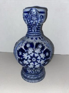 ANTIQUE GERMAN WESTERWALD SALT GLAZED STONEWARE EWER PITCHER 8 3/8” - Picture 1 of 12