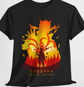 Naruto Shirt Naruto shippuden anime Shirt men Anime Shirt Gildan 5000 Crew neck - Picture 1 of 12