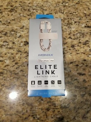 Cable de carga MOMAX Elite Link para iPhone, iPod y iPad carga rápida 3 pies *NUEVO* Foto 1 de 4