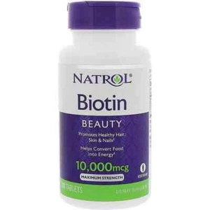 Natrol Biotin Maximum Strength 10,000 mcg 100 Tabs - Picture 1 of 1