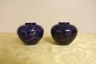 Pair of Rare Delicate Vintage Echt Weimar Cobalt (Kobalt) Blue Vases (c.1930)
