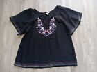 joie silk embroidered blouse sz xs but like small