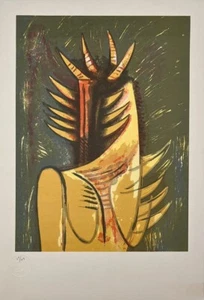 WIFREDO LAM. Kubanische Kunst. Zeitgenössische Kunst. Serigrafie / Cardstock - Bild 1 von 5