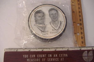 ~PATRICK LALIME / KEN WREGGET~PITTSBURGH PENGUINS / BURGER KING~HOCKEY PUCK~ - Picture 1 of 1