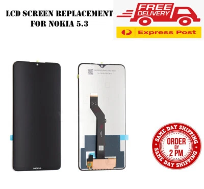 FOR NOKIA 5.3 LCD DISPLAY+TOUCH SCREEN DIGITIZER ASSEMBLY REPLACEMENT BLACK OEM - Image 1 of 4