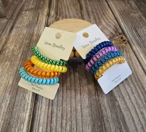 Vera Bradley Multicolor Hair spiral ties. Set of 4. 8 total - Picture 1 of 7