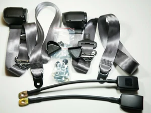 2 NEW MERCEDES W114 , W115 , /8 , Agate Grey ,TRW / REPA SEAT BELTS , Germany - Picture 1 of 5