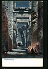Knstler-AK Friedrich Perlberg: Nchtlicher Tempel von Karnak 