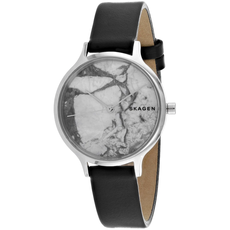 Skagen Men's Watch Ancher Quartz White Dial Blue Leather Strap SKW2719 - Image 1 of 1