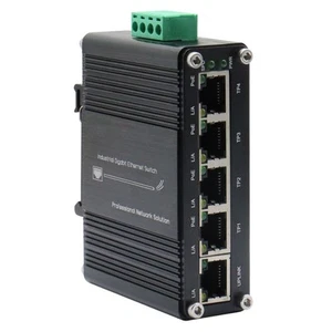 4-Port PoE+ Gigabit Switch, Industrial Grade, 12–48VDC Input - Picture 1 of 8